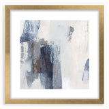 Earthen Harmony Abstracts - Neutral Blue & Gray Abstract Wall Art