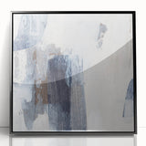 Earthen Harmony Abstracts - Neutral Blue & Gray Abstract Wall Art