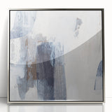Earthen Harmony Abstracts - Neutral Blue & Gray Abstract Wall Art