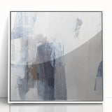 Earthen Harmony Abstracts - Neutral Blue & Gray Abstract Wall Art