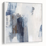 Earthen Harmony Abstracts - Neutral Blue & Gray Abstract Wall Art