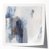 Earthen Harmony Abstracts - Neutral Blue & Gray Abstract Wall Art