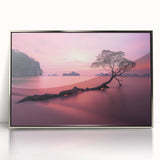 Minimalist Coastal Landscape Art – Tranquil Sunset Beach Print