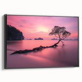 Minimalist Coastal Landscape Art – Tranquil Sunset Beach Print