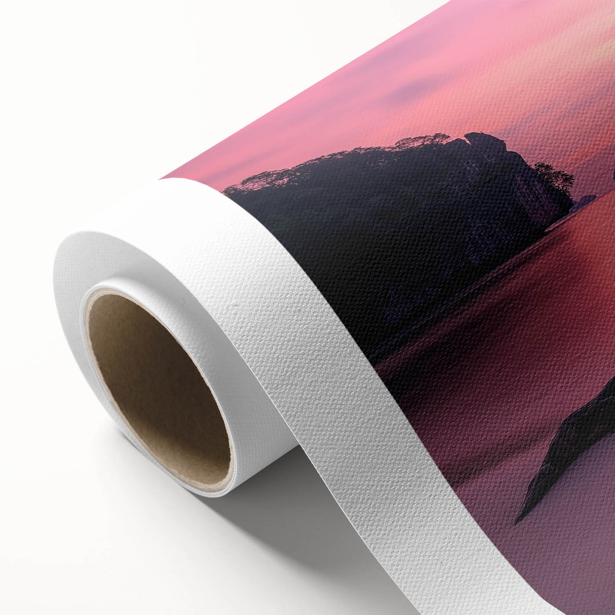 Minimalist Coastal Landscape Art – Tranquil Sunset Beach Print
