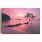Minimalist Coastal Landscape Art – Tranquil Sunset Beach Print