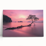 Minimalist Coastal Landscape Art – Tranquil Sunset Beach Print