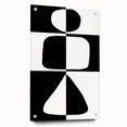 Minimalist Black and White Abstract Wall Art - Geometric Print