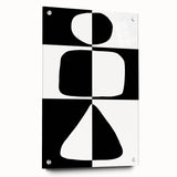 Minimalist Black and White Abstract Wall Art - Geometric Print