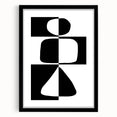Minimalist Black and White Abstract Wall Art - Geometric Print