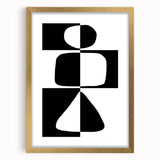 Minimalist Black and White Abstract Wall Art - Geometric Print