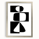 Minimalist Black and White Abstract Wall Art - Geometric Print