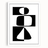 Minimalist Black and White Abstract Wall Art - Geometric Print