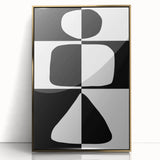 Minimalist Black and White Abstract Wall Art - Geometric Print