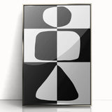 Minimalist Black and White Abstract Wall Art - Geometric Print