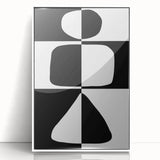 Minimalist Black and White Abstract Wall Art - Geometric Print