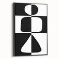 Minimalist Black and White Abstract Wall Art - Geometric Print