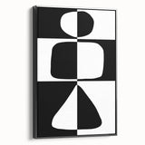 Minimalist Black and White Abstract Wall Art - Geometric Print