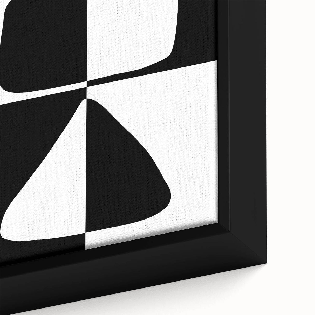 Minimalist Black and White Abstract Wall Art - Geometric Print