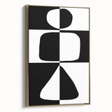 Minimalist Black and White Abstract Wall Art - Geometric Print