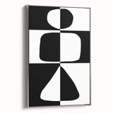 Minimalist Black and White Abstract Wall Art - Geometric Print