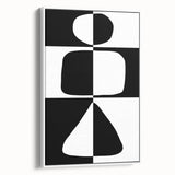 Minimalist Black and White Abstract Wall Art - Geometric Print