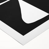 Minimalist Black and White Abstract Wall Art - Geometric Print