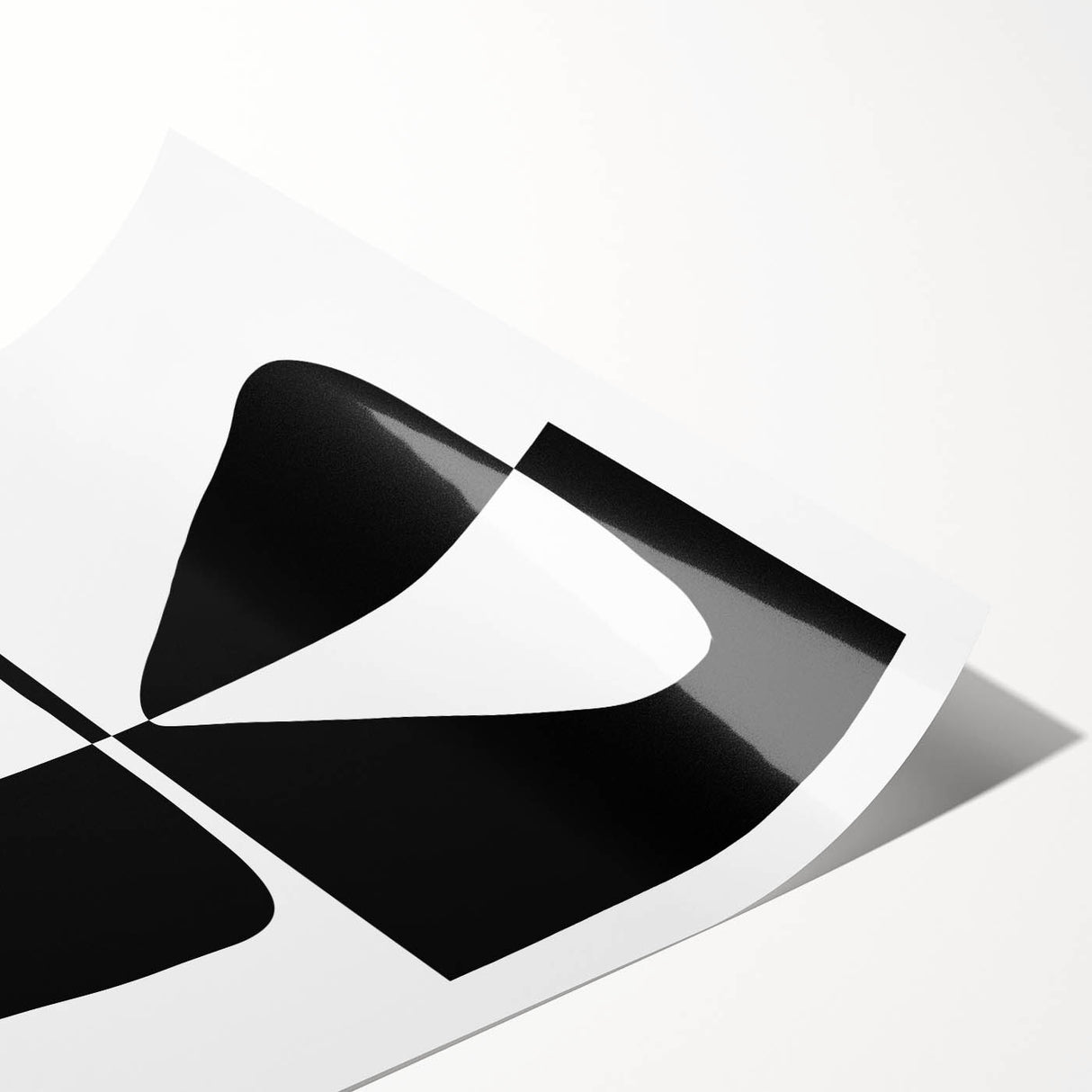 Minimalist Black and White Abstract Wall Art - Geometric Print