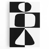 Minimalist Black and White Abstract Wall Art - Geometric Print