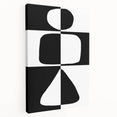 Minimalist Black and White Abstract Wall Art - Geometric Print