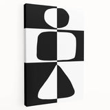 Minimalist Black and White Abstract Wall Art - Geometric Print