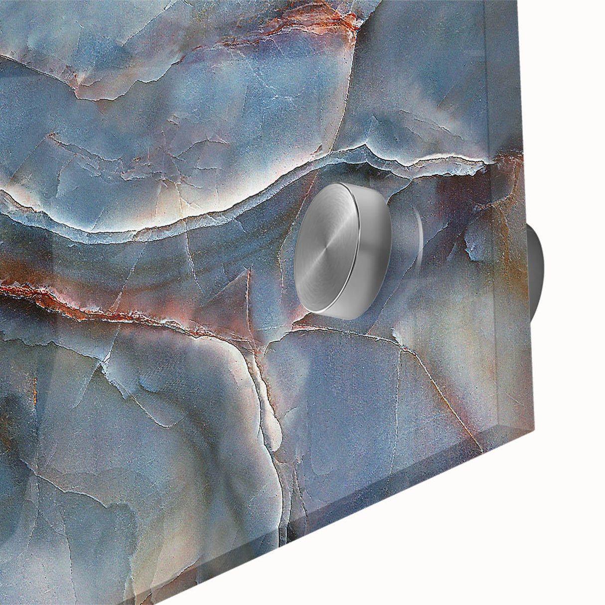 Timeless Textures Abstract Wall Art – Blue Onyx-Inspired Canvas Print