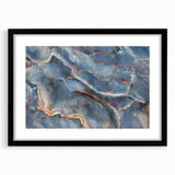 Timeless Textures Abstract Wall Art – Blue Onyx-Inspired Canvas Print