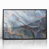 Timeless Textures Abstract Wall Art – Blue Onyx-Inspired Canvas Print