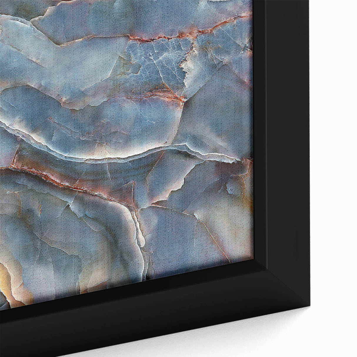 Timeless Textures Abstract Wall Art – Blue Onyx-Inspired Canvas Print