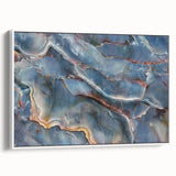 Timeless Textures Abstract Wall Art – Blue Onyx-Inspired Canvas Print