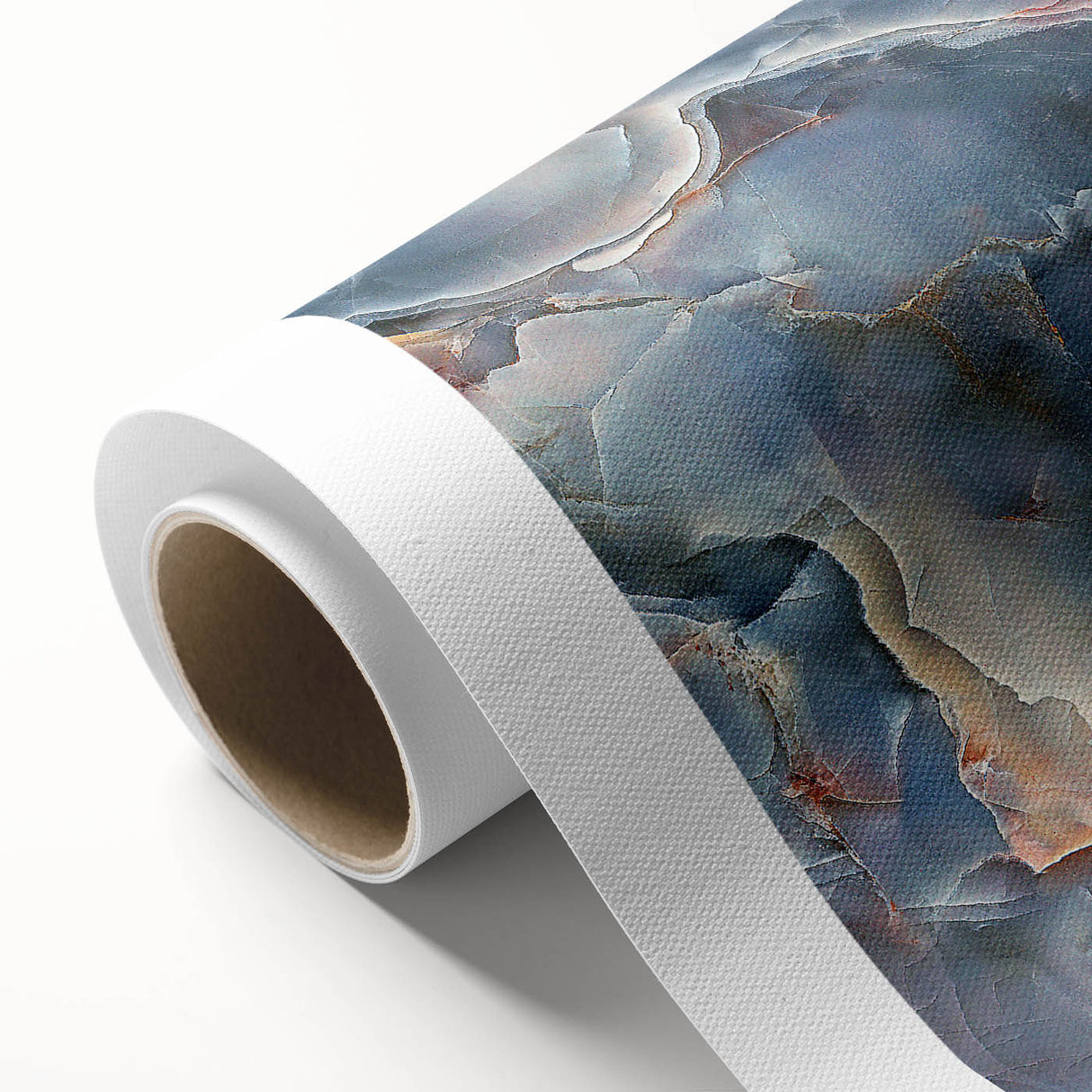 Timeless Textures Abstract Wall Art – Blue Onyx-Inspired Canvas Print