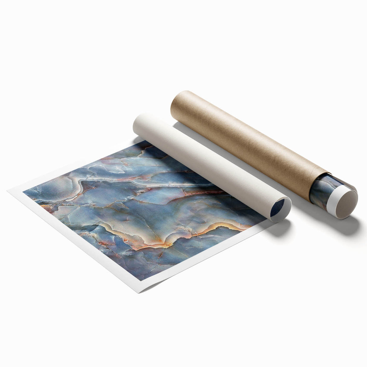 Timeless Textures Abstract Wall Art – Blue Onyx-Inspired Canvas Print