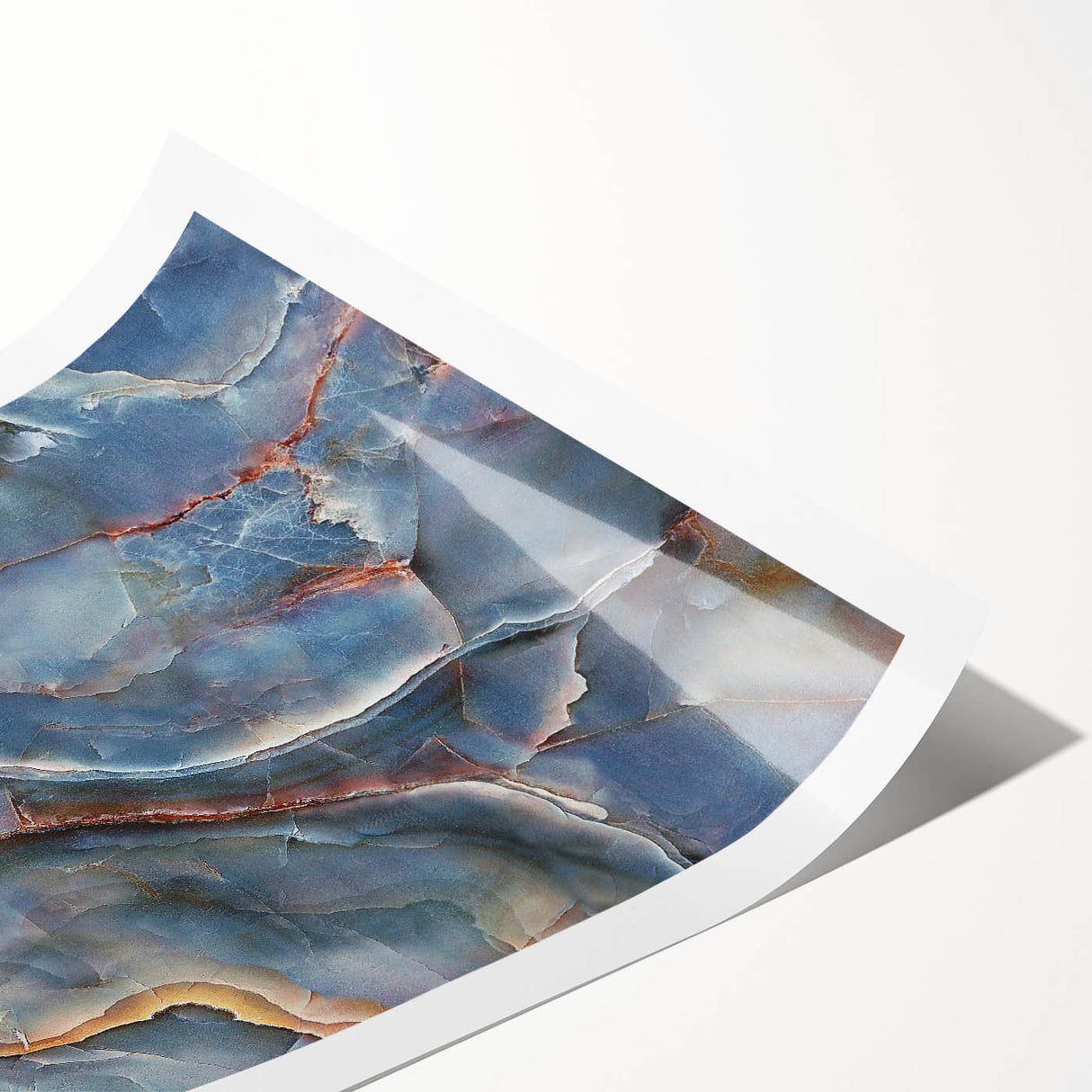 Timeless Textures Abstract Wall Art – Blue Onyx-Inspired Canvas Print