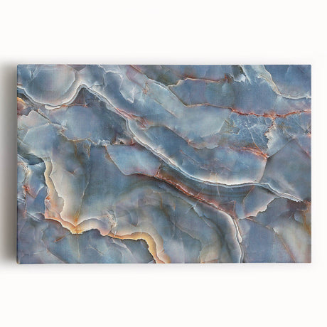 Timeless Textures Abstract Wall Art – Blue Onyx-Inspired Canvas Print