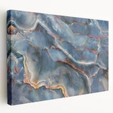 Timeless Textures Abstract Wall Art – Blue Onyx-Inspired Canvas Print