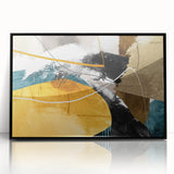 Dynamic Curves – Earth Tone Abstract Wall Art with Bold Textures