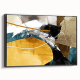 Dynamic Curves – Earth Tone Abstract Wall Art with Bold Textures