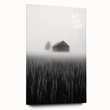 Foggy Barn Landscape - Fine Art Photography Framed Prints