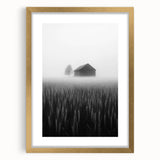 Foggy Barn Landscape - Fine Art Photography Framed Prints