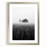 Foggy Barn Landscape - Fine Art Photography Framed Prints