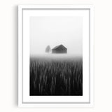 Foggy Barn Landscape - Fine Art Photography Framed Prints