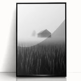 Foggy Barn Landscape - Fine Art Photography Framed Prints