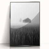 Foggy Barn Landscape - Fine Art Photography Framed Prints