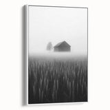 Foggy Barn Landscape - Fine Art Photography Framed Prints